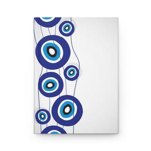 Artistic Evil Eye Notebook, Turkish Eye Hardcover Journal, Nazar Art Journal Gift, Notebook Gifts for Creatives, Evil Eye Art Journal Gift