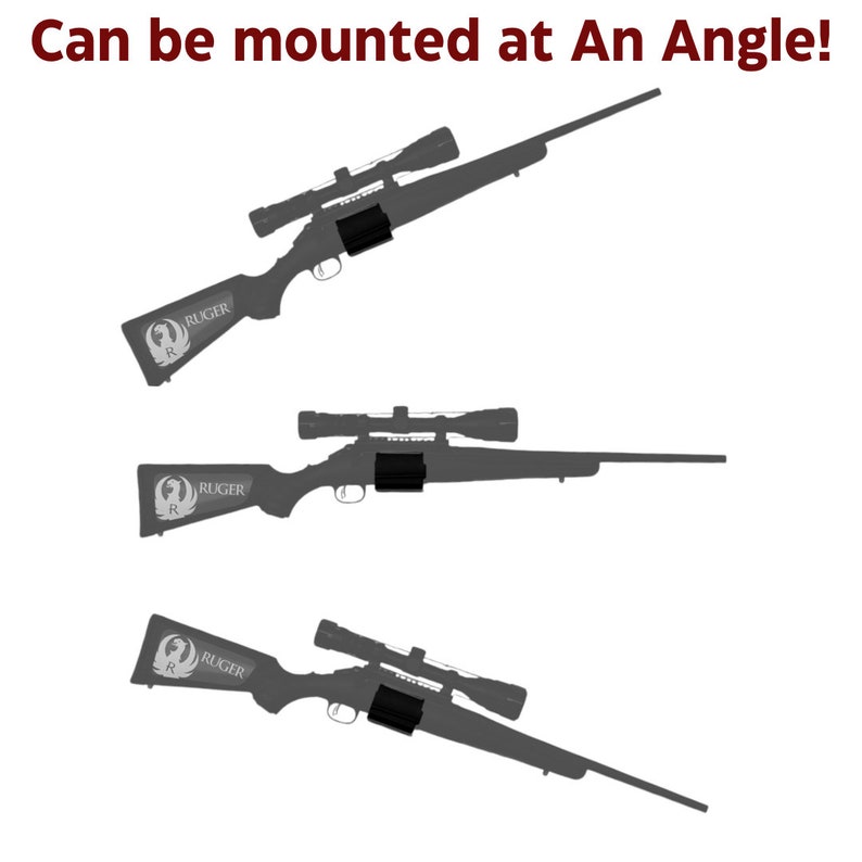 Ruger American Rifle Wall Mount Display Storage | Precision Bolt Action Predator Ranch Hunter Compact | 308 6.5 6mm .243 image 3