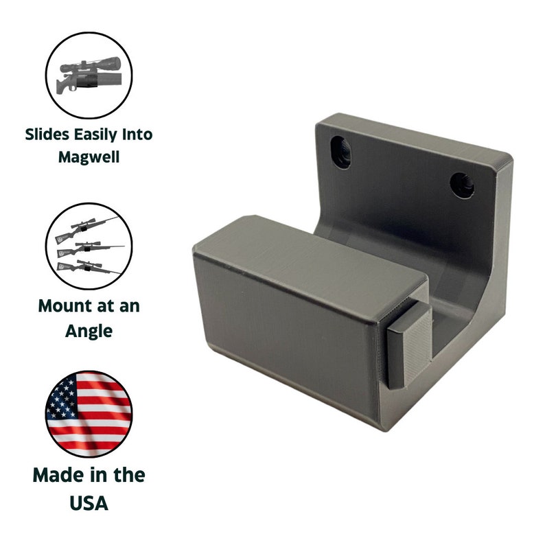 Ruger American Rifle Wall Mount Display Storage | Precision Bolt Action Predator Ranch Hunter Compact | 308 6.5 6mm .243 image 2