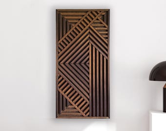 Wall Décor | Modern Wood Wall Art Set | Large Modern Wood Wall Hangings | Geometric Wood Wall Panels | Abstract Wooden Wall Art | Gift |
