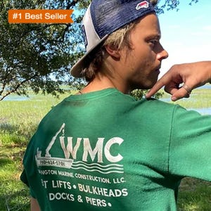 WMC Marine Construction T-Shirt JJ Maybank Outer Banks Tee | Obx TV Show Graphic Shirt | Poguelandia Fan Gift