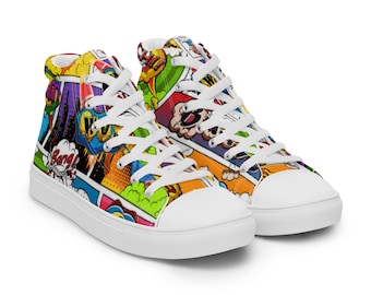 Retro Comic Herren High Top Chuck Schuhe