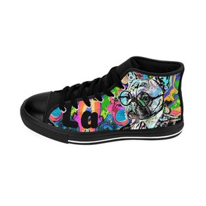 Street Art Women's Classic High Top Sneakers | Graffiti Art Converse Style Shoes |