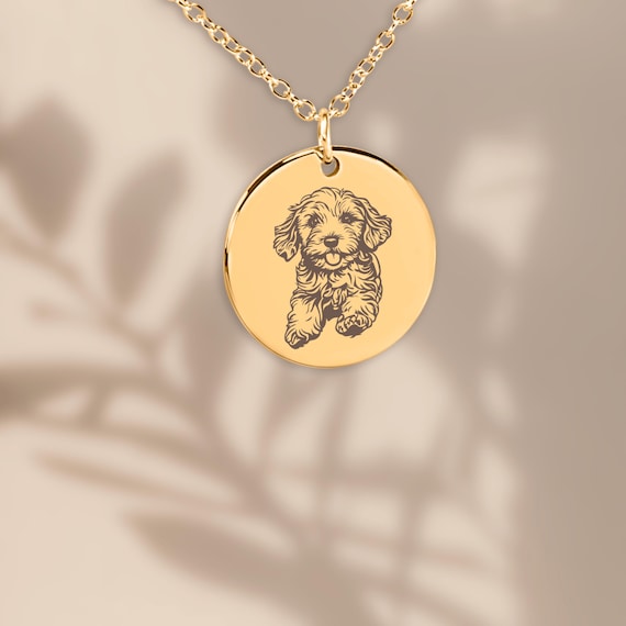 Cavapoo Tiny Dogs Necklace, Adopted Pet Gifts, Custom Pet Memory Jewelry, Sympathy Presents