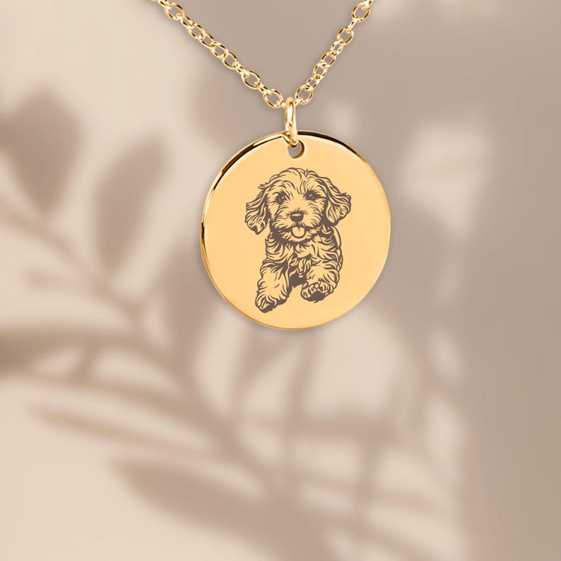 cavapoo dogs name necklace adopted pet gift