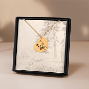 classic pooh bear dainty gold heart necklace gift