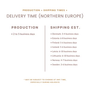 northern europe estimated shipping times