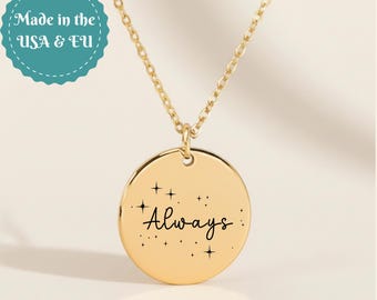 Potter-Inspired Books Lovers Necklace, Always Valentines GF BF Jewelry Last Minutes Gifts