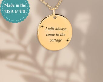 The Cottage Hockey Romance Necklace, Heated Fans TV Show Book Lover, LGBT Gift