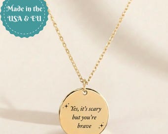 Yes Its Scary Hockey Rivalry Necklace, You’re Brave Heated Fans Romance Book Jewelry
