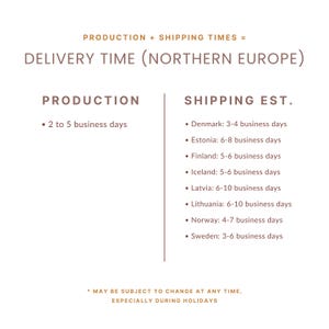 northern europe estimated shipping times