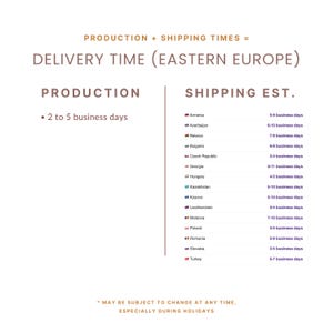 eastern europe estimated shipping times