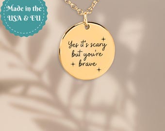 Yes It’s Scary Hockey Rivalry Necklace, Heated Fans Sports Romance Gift, Brave Pendant