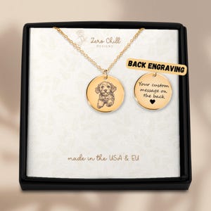 cava poo dog mom necklace 40 dollars with custom laser engraving