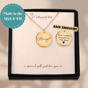 Always Potter-Inspired Tiny Disc Necklace, Wizard Fan Gift, Custom Book Lover Presents