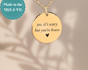 Yes Its Scary Hockey Rivalry Necklace, Brave Pendant, Heated Fans, Booktok Jewelry