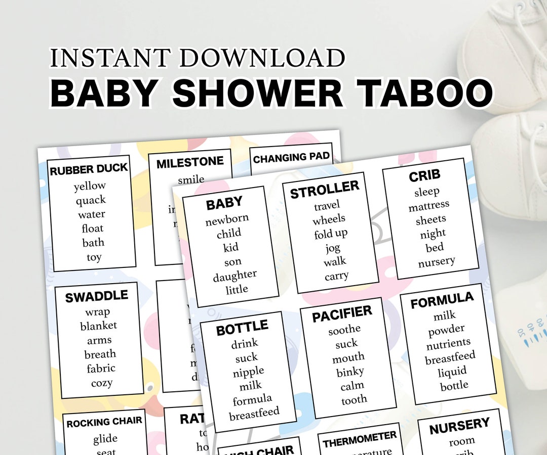 Baby Shower Taboo Card Game Printable - Il 1080xN.4491492818 Drau 