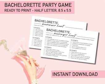 Bachelorette Bar Scavenger Hunt - Printable Party Game, Digital Download
