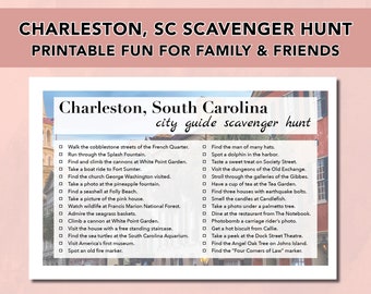 Charleston, SC - City Guide Scavenger Hunt - Fun Activity for Family, Friends, Bachelorette