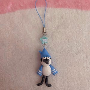 mordecai  | regular show - rigby - keychain - clay figure - phone charm - handmade - twilight sparkle - memes