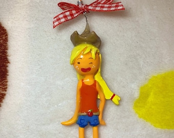 applejack  | my little pony x adventure time  keychain - clay figure charm - fluttershy rarity pinkie pie twilight sparkle rainbow dash mlp