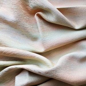 Vintage Kimono Fabric Silk Multi Color Light Cream home decor DIY sewing kimono fabric by yard ship from USA
