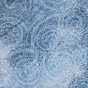 100% Cotton Blue Spiral Wavy Print 44&quot; Wide Sewing Craft Fabric ship from USA
