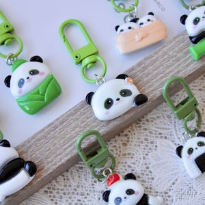 Panda Bear Ring/ Keychain / Zipper Pull - Panda Gift - Panda Lover - Panda Bear Charm - Panda Bear - Zoo Animal Keychain