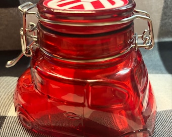 Recipiente hermético de vidrio grueso/pesado estilo vintage Volkswagen