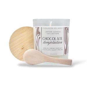 Chocolate Scented Lotion Candle - Massage Candle - Natural Skincare - Anniversary Gifts - Birthday Gift - Couples Massage - Charleston
