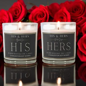 His & Hers Lotion Candle - Sensual Massage Candle - Natural Skincare - Anniversary Gifts - Birthday Gift - Couples Massage - Charleston