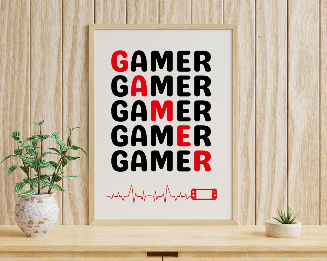 Video Gamer Printable Video Game Wall Art Video Gamer Decor - Etsy