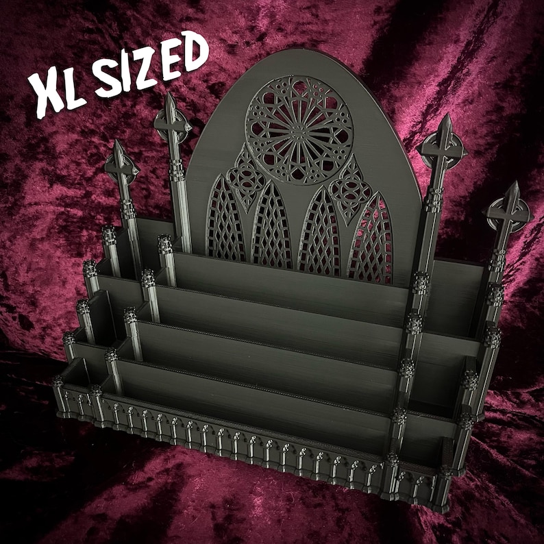 XL Sized Gothic Cathedral Makeup Organizer Display 3D Printed