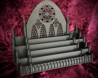 Gothic Cathedral Makeup Organizer Display 3D Printed