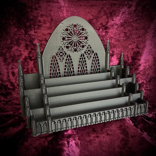Gothic Cathedral Makeup Organizer Display 3D Printed