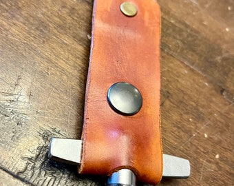 Drum Key, Key Holder. Genuine Leather.