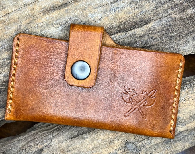 Handcrafted minimalist Leather Wallet.