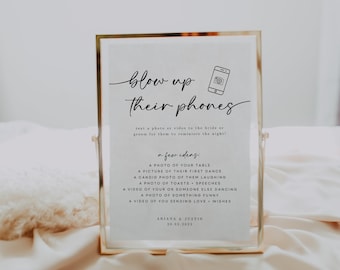 Minimalist Wedding Photo Hunt Sign: Editable Template (Digital Download)