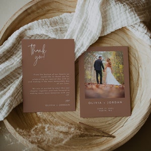 Terracotta Thank You Note After Wedding Editable Template, Instant Download, Thank You For Coming, Boho Printable Thank You Letter, WR011