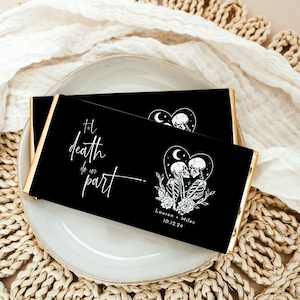 Til Death do Us Part druckbare Candy Bar Wrapper, bearbeitbare Vorlage, Schokoladenverpackung, Hochzeitsbevorzugung, Hershey & Aldi Bars, WR019