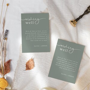 Printable Wishing Well Card Template Instant Download - Etsy