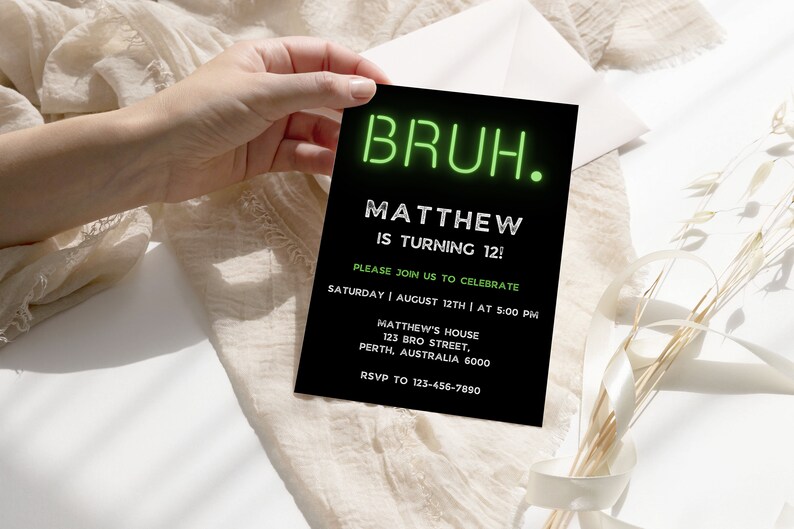 Teen Boy Birthday Invitation INSTANT DOWNLOAD Editable - Etsy