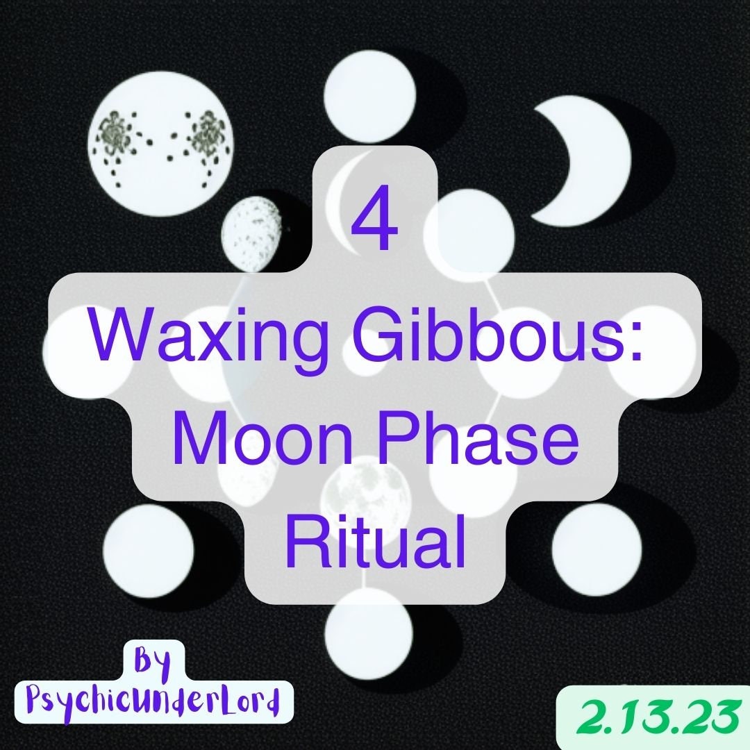 Waxing Gibbous Moon Phase Ritual Etsy