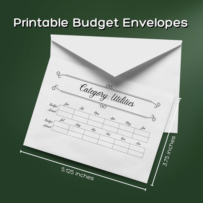 Printable Budget Tracking Envelopes A2 Size Etsy
