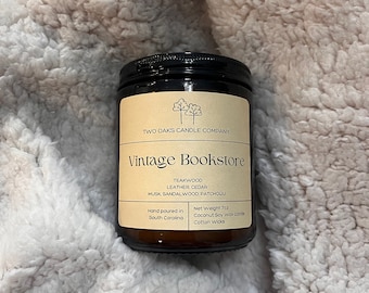 Vintage Bookstore Soy Coconut Hand Poured Candle