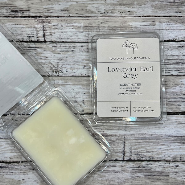 Lavender Earl Grey Scented Soy Coconut Wax Melts