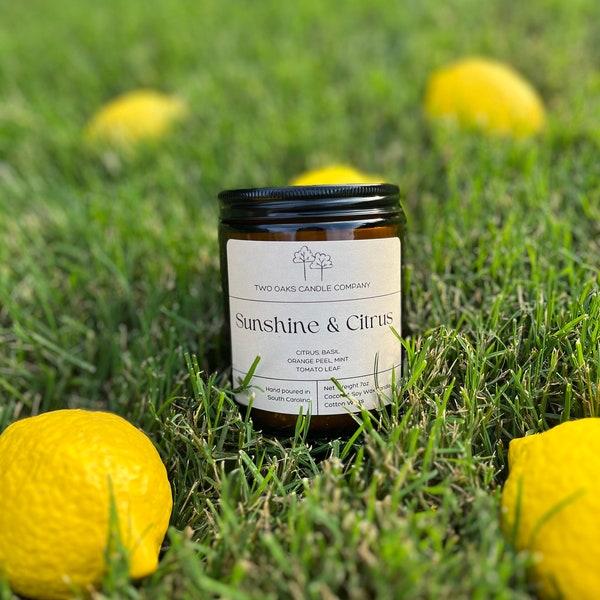 Sunshine and Citrus Soy Coconut Hand Poured Candle