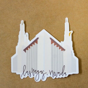 Las Vegas, Nevada LDS Temple - Etiqueta engomada del templo - Pedidos a GRANEL disponibles - Etiqueta engomada de Las Vegas - Etiqueta engomada del Templo LDS de Las Vegas