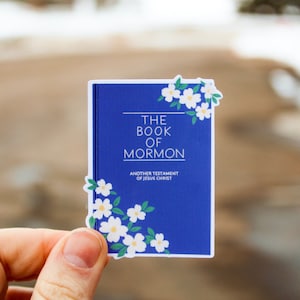 Book of Mormon Sticker - More Languages Available- LDS Sticker - BULK options available - Another Testament of Jesus Christ - Floral BoM