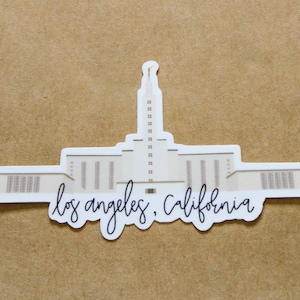 LA California LDS Temple - Waterproof Stickers for youth and church - Los Angeles - LDS Missionary Gift - Temple Gifts for wedding - Sunbeam